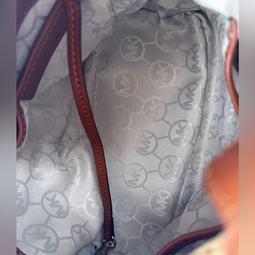 Michael Kors Marina Canvas Gathered Drawstring Bucket Tote - Picture 11 of 14